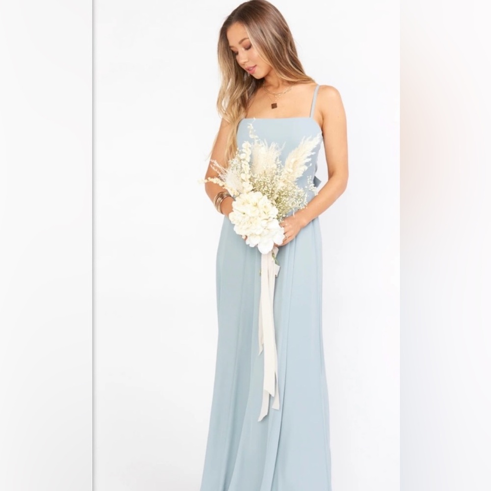 Lauren Tie Maxi Dress ~ Silver Sage Crisp